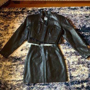 VINTAGE Italian leather outfit